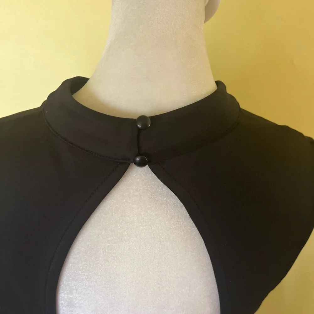 Venus Elegant Black Sleeveless High Low Tunic Size Medium - Picture 4 of 5